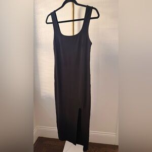 Forever 21 Black Bodycon Midi Dress | Sleeveless | Side Slit | Size M